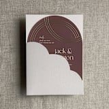 "Cloud scalloped pocket holder for 5x7 cards - Pack of 10" - Invitation Pockets in beige by Ivory Invitations