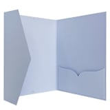 "Blue Matte Folder Invitation Covers for 5x7 Wedding Invitations | Set of 10" - Invitation Pockets in blue by Self Stationery