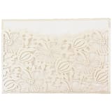 "Cream Floral Laser Cut Invitation Pocket for 5x7 Card | Set of 10 | Envelopes Included" - Invitation Pockets in beige by Self Stationery