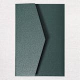 "Qty of 50 Custom Emerald Green Shimmer Simply Elegant Tri-fold Pocket with mailing envelopes" - Invitation Pockets in green by Papel Custom Design