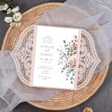 "Qty of 50 Custom Light Pink Shimmer Chantilly Lace Invitation Pocket | Other Color Options Available" - Invitation Pockets in pink by Papel Custom Design