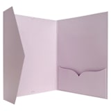 "Elegant Purple Metallic Wedding Invitation Folder Covers | 5×7 Pocket Invitation Holders | Set of 10" - Invitation Pockets in purple by Self Stationery