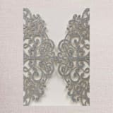 "Qty of 50 Custom Silver Glitter Exquisite Lace Laser Cut | Other Color Options Available" - Invitation Pockets in brown by Papel Custom Design