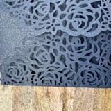 "Qty of 50 Custom Navy Shimmer Rose Design Laser Cut | Other Color Options Available" - Invitation Pockets in pink by Papel Custom Design