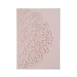 "Qty of 50 Custom Gorgous Open Lace Light Pink Glitter Pocket | Other Color Options Available" - Invitation Pockets in pink by Papel Custom Design
