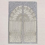 "Qty of 50 Custom Gate Door Silver Glitter Paper Laser Cut | Other Color Options Available" - Invitation Pockets in multicolor by Papel Custom Design