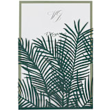 "Tropical Leaves Lasercut Invitation Pocket for 5x7 Card | Set of 10 | Envelopes Included" - Invitation Pockets in green by Self Stationery