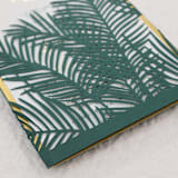 "Tropical Leaves Lasercut Invitation Pocket for 5x7 Card | Set of 10 | Envelopes Included" - Invitation Pockets in green by Self Stationery