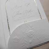 "Custom Sculpted Embossed Invitation Pocket Jackets // Set of 50" - Invitation Pockets in multicolorassorted-colors by Clover and Lamb