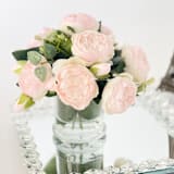 "Light Pink Peonies, Artificial Flowers in Vase" - Dried Florals in pink by Kristina Jancso