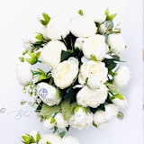 "White Peonies Centerpiece" - Dried Florals in white by Kristina Jancso