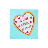 "Y2K Pizza My Heart Cocktail Napkins - Pack of 20" - Napkins in blue by Jollity and Co