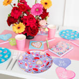 "Y2K Pizza My Heart Cocktail Napkins - Pack of 20" - Napkins in blue by Jollity and Co