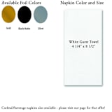 "Custom Initially Simple Premium Napkin - Guest Towel - Pack of 100" - Napkins in white by Papel Custom Design