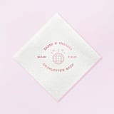 "Custom Dazed And Engaged Bachelorette Disco Ball Napkin, cocktail size, set of 100" - Napkins in white by ForYourParty