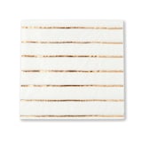 "Rose Gold Frenchie Stripes Large Napkins" - Napkins in copper by Jollity and Co