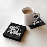 "To The Moon and Back Napkin Pack, cocktail size, pack of 50" - Napkins in black by ForYourParty
