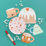 "Baking Spirits Bright Reindeer Mug Large Napkins - Set of 16" - Napkins in brown by Jollity and Co