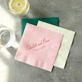 "Classic Script Royal Flourish Napkin, set of 50" - Napkins in white by ForYourParty