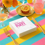 "Bachelorette Party Digital Napkin" - Napkins in white by Papel Custom Design