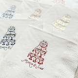 "Customizable champagne tower cocktail napkins - White Napkins (Set of 100)" - Napkins in white by Maria Ferrer G.