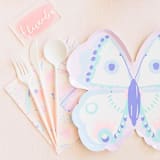 "Flutter Large Napkins - Pack of 16" - Napkins in pink by Jollity and Co