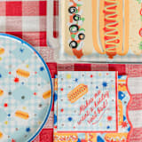 "Patriotic Hot Dog Cocktail Napkins - Pack of 20" - Napkins in multicolor by Jollity and Co