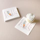 "Champagne Cheers Napkin Pack, cocktail size, pack of 50" - Napkins in white by ForYourParty
