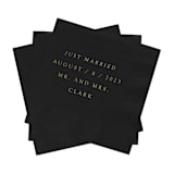 "Just Married, Wedding Cocktail Napkins, Pack of 200" - Napkins in multicolorassorted-colors by Studio Lavender