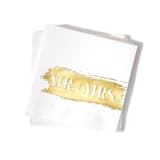 "Mr + Mrs Napkin Pack, cocktail size, pack of 50" - Napkins in white by ForYourParty