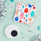 "Little Monsters Petite Napkins - Pack of 16" - Napkins in white by Jollity and Co