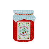"Strawberry Jam Large Napkin - Pack of 16" - Napkins in red by Jollity and Co