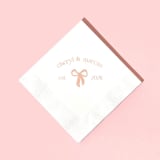 "Eternal Bond Bow Napkin, cocktail size, set of 100" - Napkins in white by ForYourParty