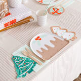 "Baking Spirits Bright Tree Cookie Guest Napkins - Set of 16" - Napkins in white by Jollity and Co