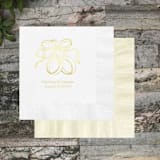 "Rings and Ribbon Custom Napkin - Pack of 100" - Napkins in multicolorassorted-colors by Papel Custom Design