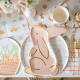 "Bunnies In The Garden Large "Garden" Napkins - Set of 16" - Napkins in multicolorassorted-colors by Jollity and Co