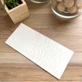 "Luxe Linen Debossed Napkins | Mod Waves in Simply White" - Napkins in natural by Prêt-à-PartyNY