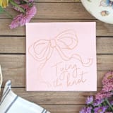 "Tying The Knot Napkin Pack in Pink, set of 20" - Napkins in pink by ForYourParty