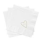 "Heart Wedding Cocktail Napkins, Pack of 200" - Napkins in multicolorassorted-colors by Studio Lavender