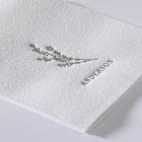 "Wispy Floral Premium Custom Napkin - Guest Towel - Pack of 100" - Napkins in white by Papel Custom Design