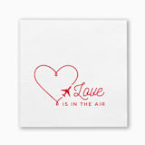 "Love is in the Air Napkin, cocktail size, set of 100" - Napkins in white by ForYourParty