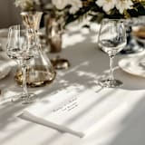 "Custom Napkin with Names and Date" - Napkins in white by Papel Custom Design