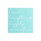 ""Love, Laughter & Happily Ever After" Cocktail Napkins - Set of 20" - Napkins in blue by Jollity and Co