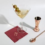 "Minimal Martini Pair Napkin, cocktail size, set of 50" - Napkins in red by ForYourParty
