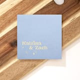 "Custom Retro Wedding Names Napkin, cocktail size, set of 100" - Napkins in white by ForYourParty