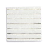 "Gold Metallic Frenchie Stripes Large Napkins" - Napkins in gold by Jollity and Co