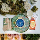 "Camp Explorer Deer Large Napkins - Set of 16" - Napkins in brown by Jollity and Co