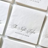 "The Night Before Cocktail Napkins | Custom Rehearsal Dinner Decor | Set of 50" - Napkins in white by Alyssa Cook