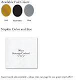 "Custom Personally Your Own Premium Napkin - Beverage - Pack of 100" - Napkins in white by Papel Custom Design