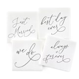 "Handwritten Words Napkin - Pack of 48" - Napkins in white by Papel Custom Design